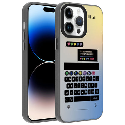 Apple iPhone 14 Pro Max Kılıf Desenli Zore Dragon Sert Kapak Klavye