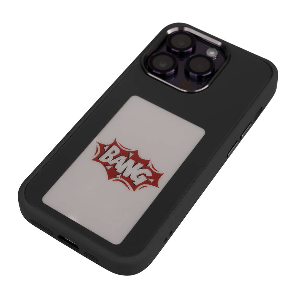 Apple iPhone 14 Pro Max Kılıf Ekranı Yansıtan Zore Akıllı NFC Kapak Siyah