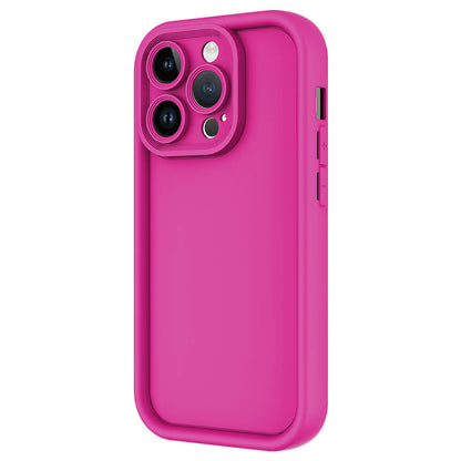 Apple iPhone 14 Pro Max Kılıf Kamera Korumalı Zore Ananas Kapak Pembe Koyu