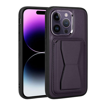 Apple iPhone 14 Pro Max Kılıf Kartlıklı Standlı Pu Deri Zore Memo Kapak