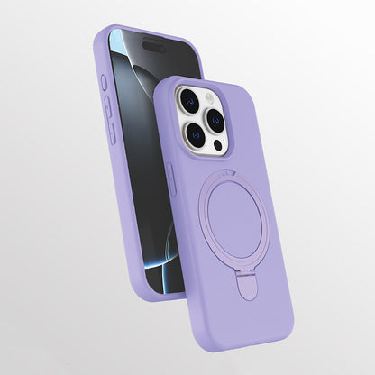 Apple iPhone 14 Pro Max Kılıf M-safe Şarj Özellikli Standlı Zore Samara Kapak Lila