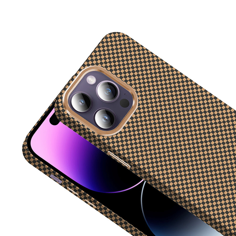 Apple iPhone 14 Pro Max Kılıf M-safe Şarj Özellikli Karbon Fiber Görünümlü Zore Gros Kapak Siyah