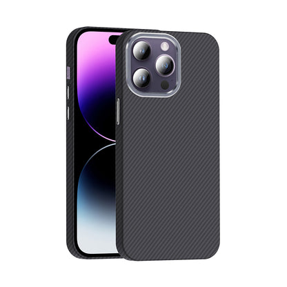 Apple iPhone 14 Pro Max Kılıf M-safe Şarj Özellikli Karbon Fiber Görünümlü Zore Gros Kapak Siyah