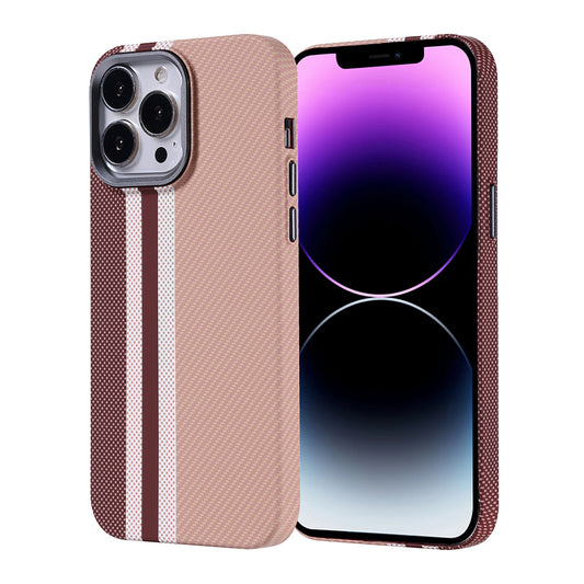 Apple iPhone 14 Pro Max Kılıf M-safe Şarj Özellikli Karbon Fiber Görünümlü Zore Nekst Kapak Gri-Siyah