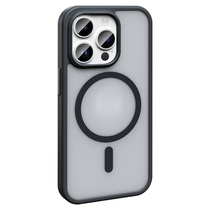 Apple iPhone 14 Pro Max Kılıf M-safe Şarj Özellikli Mat Arka Yüzey Zore Sio Kapak Derin Mor