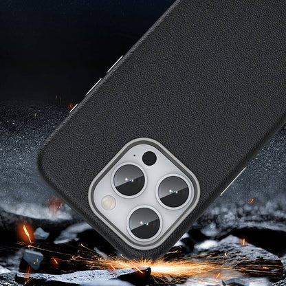 Apple iPhone 14 Pro Max Kılıf M-safe Şarj Özellikli PU Deri Zore Adora Kapak Siyah