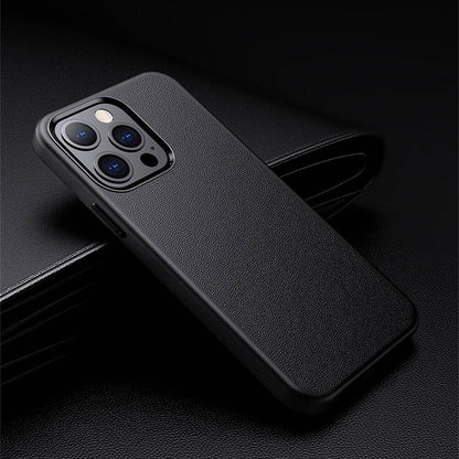 Apple iPhone 14 Pro Max Kılıf M-safe Şarj Özellikli PU Deri Zore Adora Kapak Koyu Gri