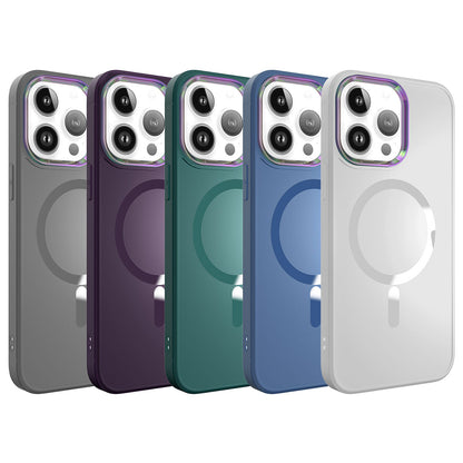 Apple iPhone 14 Pro Max Kılıf M-safe Wireless Şarj Özellikli Zore Stil Kapak Beyaz