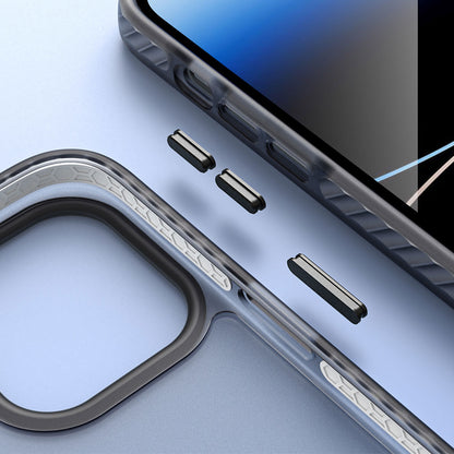 Apple iPhone 14 Pro Max Kılıf Mat Arka Yüzey Wireless Şarj Özellikli Zore Locik Kapak Derin Mor