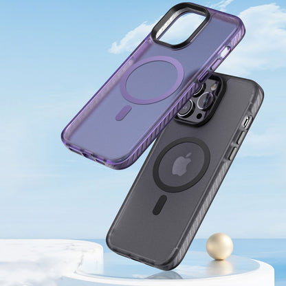 Apple iPhone 14 Pro Max Kılıf Mat Arka Yüzey Wireless Şarj Özellikli Zore Locik Kapak Siyah