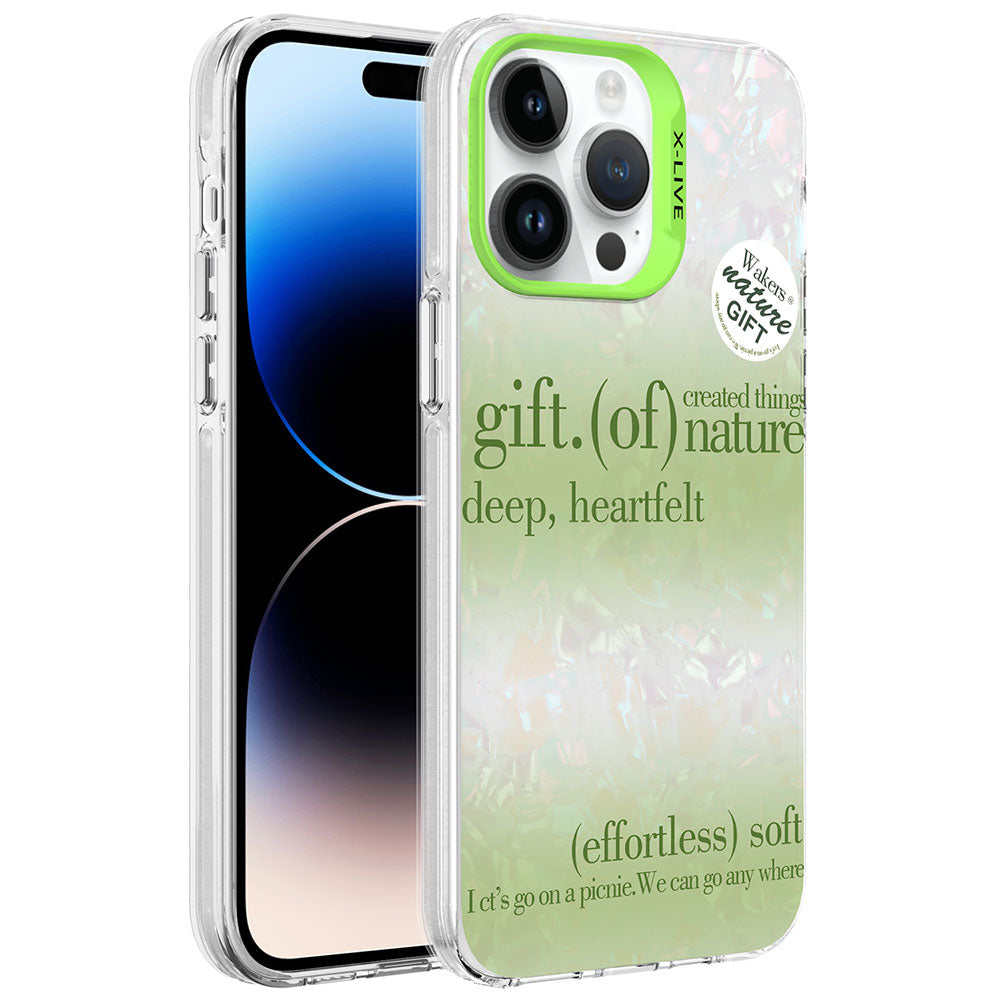 Apple iPhone 14 Pro Max Kılıf Mermer Desenli Zore Marbello Kapak Yeşil