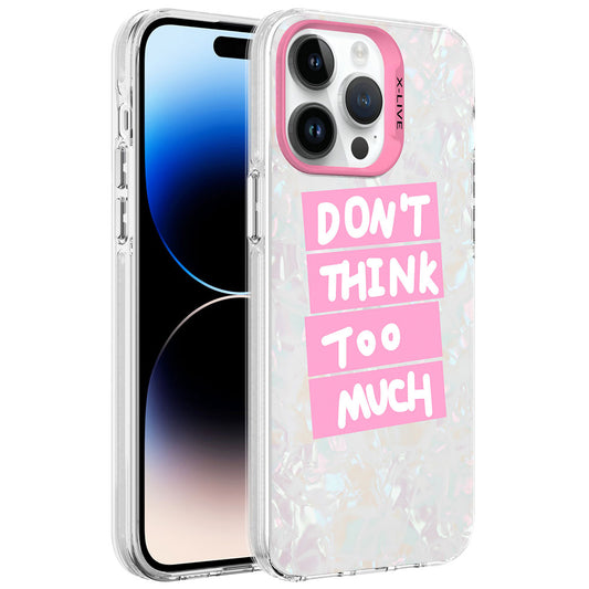 Apple iPhone 14 Pro Max Kılıf Mermer Desenli Zore Marbello Kapak Pembe