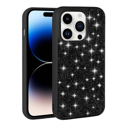 Apple iPhone 14 Pro Max Kılıf Parlak Taşlı Tasarım Zore Pırlanta Kapak Gri