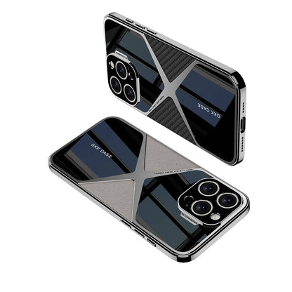 Apple iPhone 14 Pro Max Kılıf Ultra İnce Kamera Korumalı PC + Deri Arka Yüzey Zore X-Pro Kapak Siyah