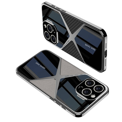 Apple iPhone 14 Pro Max Kılıf Ultra İnce Kamera Korumalı PC + Deri Arka Yüzey Zore X-Pro Kapak Siyah