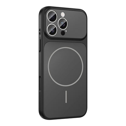 Apple iPhone 14 Pro Max Kılıf Zore M-Safe Şarj Özellikli Kamera Korumalı Formen Kapak Siyah