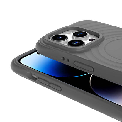 Apple iPhone 14 Pro Max M-safe Şarj Özellikli Airbagli Mat Görünümlü Zore Hepi Kapak Lila