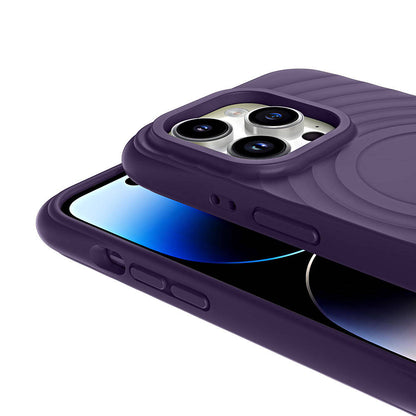 Apple iPhone 14 Pro Max M-safe Şarj Özellikli Airbagli Mat Görünümlü Zore Hepi Kapak Pembe Açık