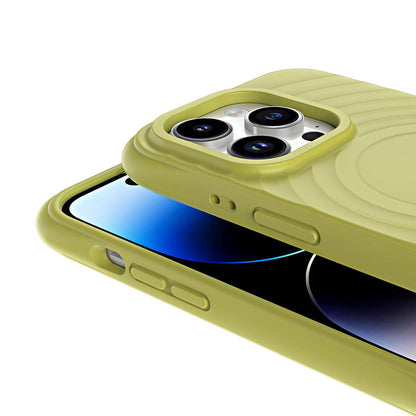 Apple iPhone 14 Pro Max M-safe Şarj Özellikli Airbagli Mat Görünümlü Zore Hepi Kapak Gri