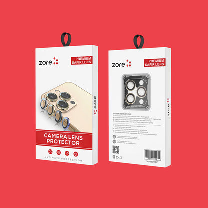 Apple iPhone 14 Zore CL-12 Premium Safir Parmak İzi Bırakmayan Anti-Reflective Kamera Lens Koruyucu Gümüş