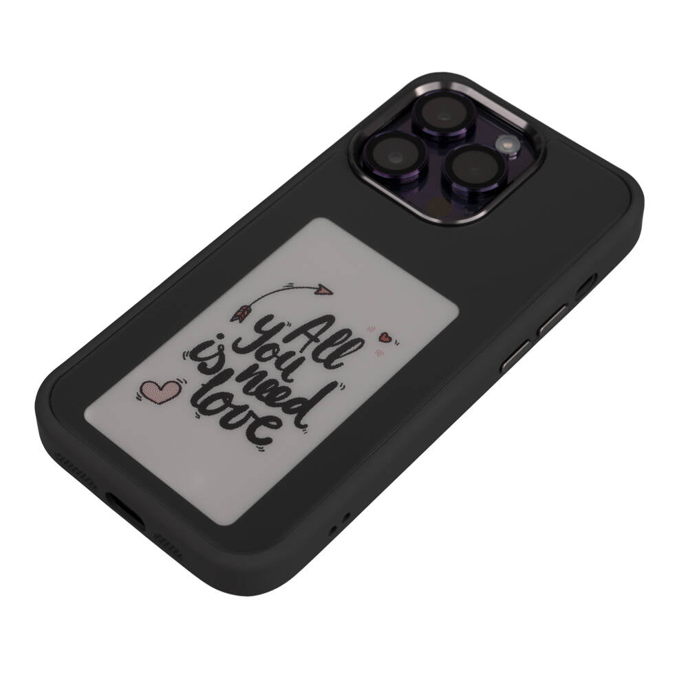 Apple iPhone 15 Kılıf Ekranı Yansıtan Zore Akıllı NFC Kapak Gri