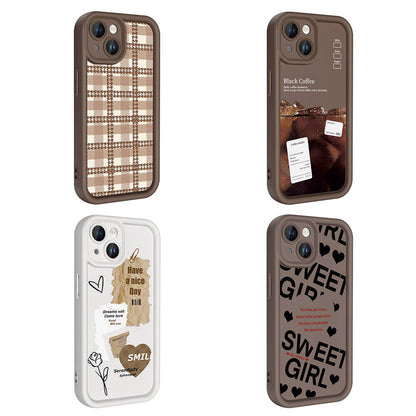 Apple iPhone 15 Kılıf Kamera Korumalı Baskılı Arka Yüzey Zore Klas Kapak Beyaz