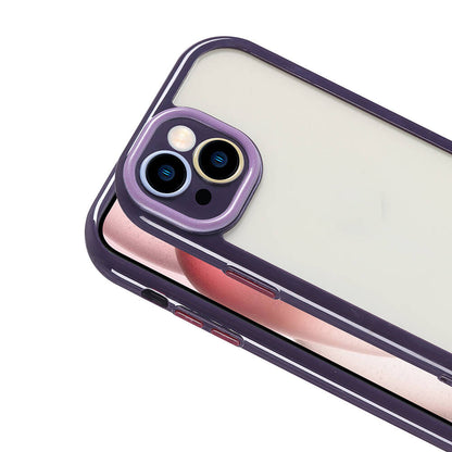 Apple iPhone 15 Kılıf Kamera Korumalı Renkli Kenar ve Çerçeve Tasarımlı Zore Vitamin Kapak Siyah