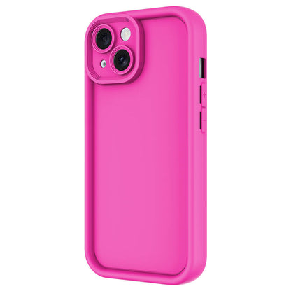 Apple iPhone 15 Kılıf Kamera Korumalı Zore Ananas Kapak Pembe Koyu