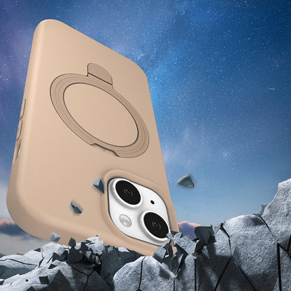 Apple iPhone 15 Kılıf M-safe Şarj Özellikli Standlı Zore Samara Kapak Lacivert