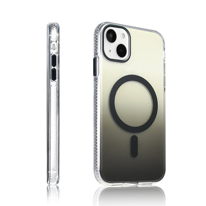 Apple iPhone 15 Kılıf M-safe Şarj Özellikli Transparan Renk Geçişli Zore Toros Kapak Rose Pembe