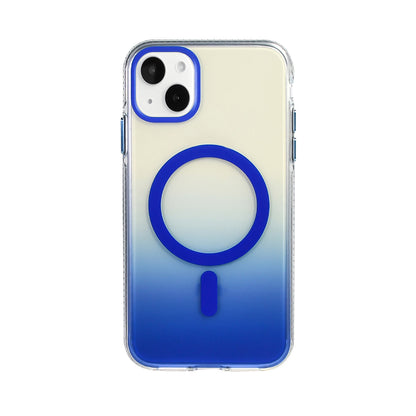 Apple iPhone 15 Kılıf M-safe Şarj Özellikli Transparan Renk Geçişli Zore Toros Kapak Rose Pembe