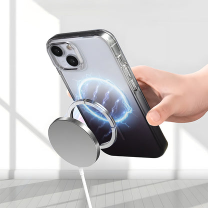 Apple iPhone 15 Kılıf M-Safe Şarj Özellikli Zore Septik Silikon Kapak Mor