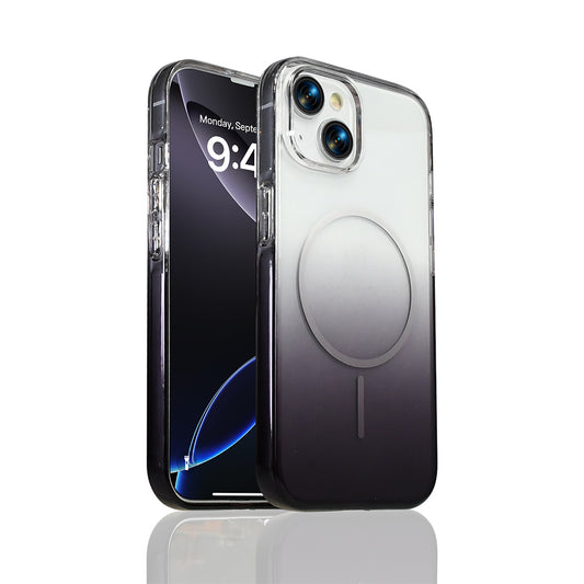 Apple iPhone 15 Kılıf M-Safe Şarj Özellikli Zore Septik Silikon Kapak Siyah