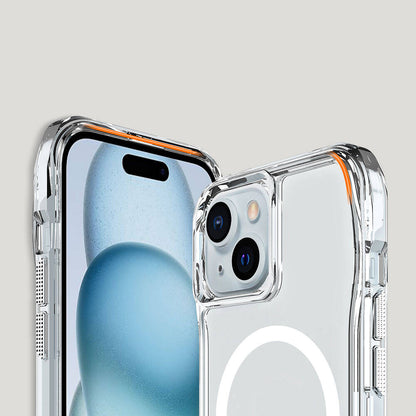 Apple iPhone 15 Kılıf M-safe Şarj Özellikli Airbagli Şeffaf Zore İncek Kapak Şeffaf