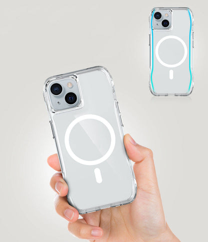 Apple iPhone 15 Kılıf M-safe Şarj Özellikli Airbagli Şeffaf Zore İncek Kapak Şeffaf