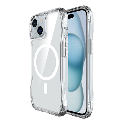 Apple iPhone 15 Kılıf M-safe Şarj Özellikli Airbagli Şeffaf Zore İncek Kapak Şeffaf