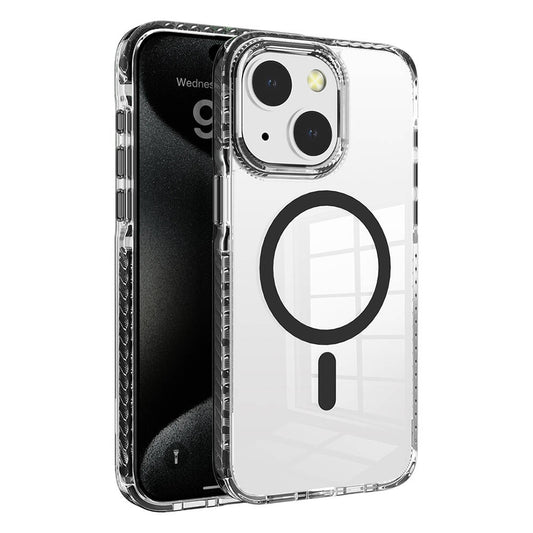 Apple iPhone 15 Kılıf M-safe Şarj Özellikli Airbagli Takılabilir Askı Aparatlı Zore Nana Kapak Siyah