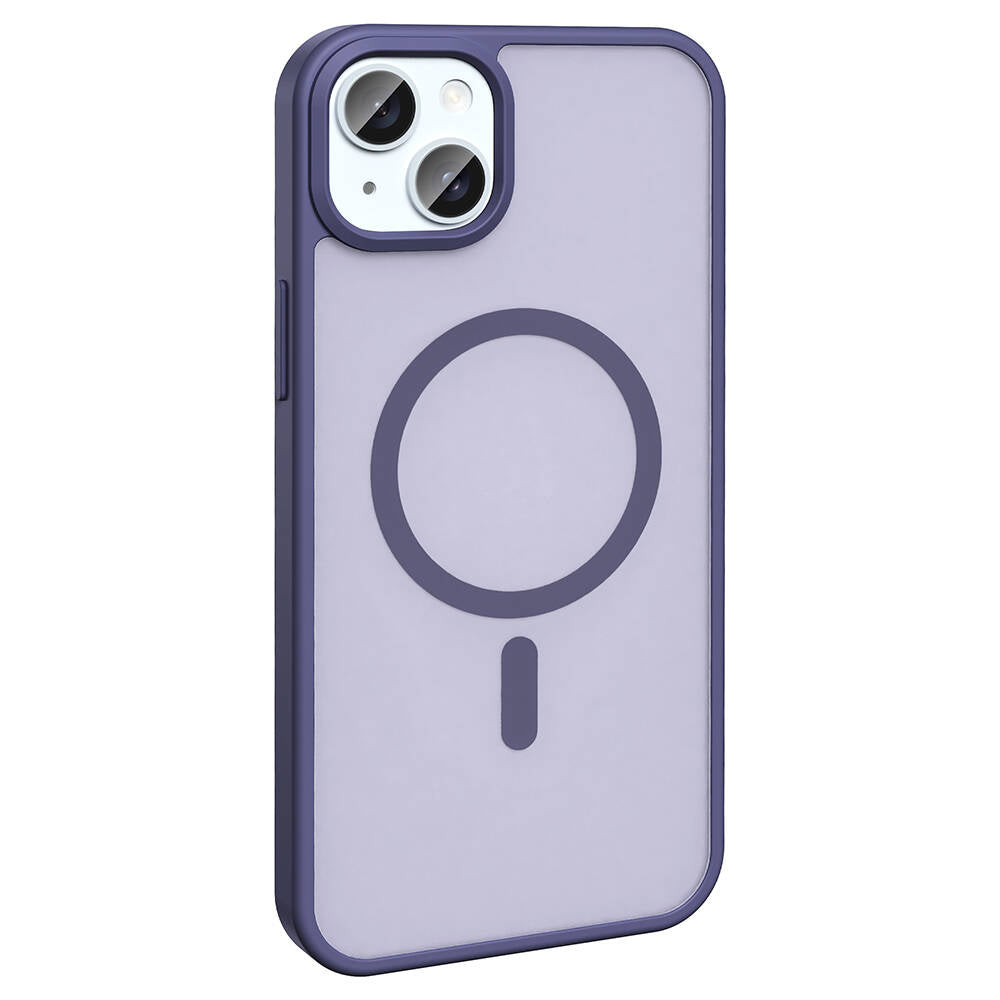 Apple iPhone 15 Kılıf M-safe Şarj Özellikli Mat Arka Yüzey Zore Sio Kapak Siyah