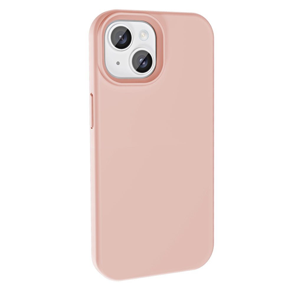 Apple iPhone 15 Kılıf M-safe Şarj Özellikli Sıvı Teknolojili Silinebilir Sert Zore Kivi Kapak Pembe