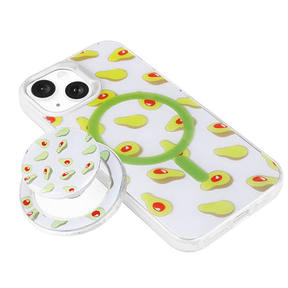 Apple iPhone 15 Kılıf M-safe Şarj Özellikli Tak-Çıkar Pop Soketli Zore Tiktok Kapak Yeşil