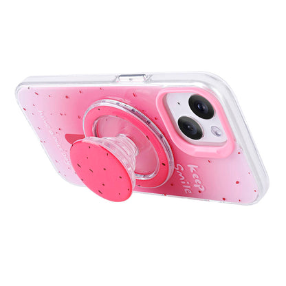 Apple iPhone 15 Kılıf M-safe Şarj Özellikli Tak-Çıkar Pop Soketli Zore Tiktok Kapak Mor