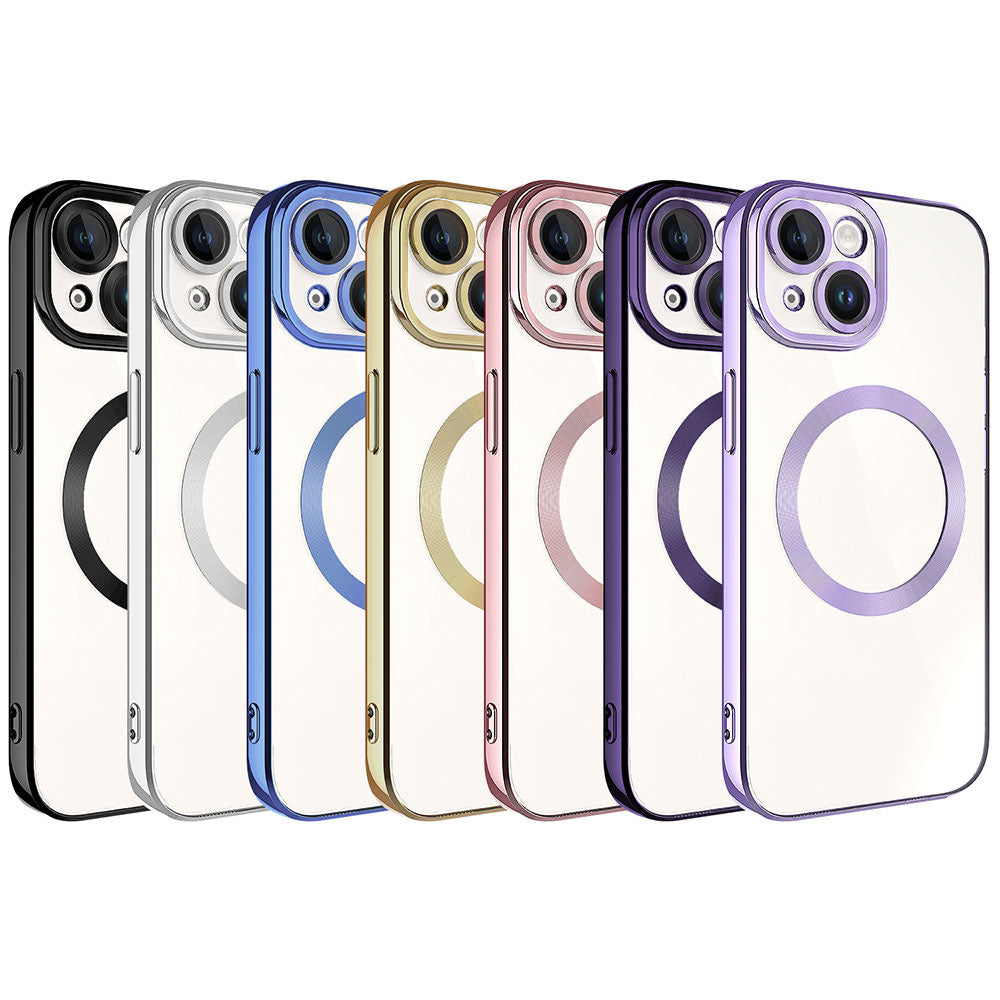 Apple iPhone 15 Kılıf M-safe Wireless Şarj Özellikli Zore Setro Silikon Siyah