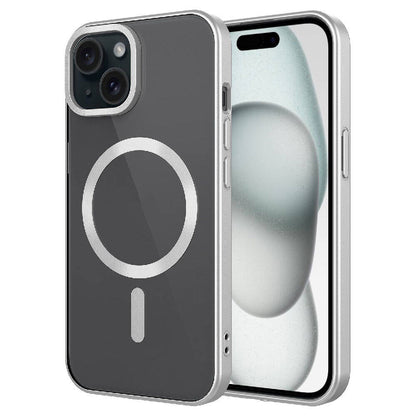 Apple iPhone 15 Kılıf Mat Tasarımlı M-safe Wireless Şarj Özellikli Zore Mat Setro Kapak Titanyum