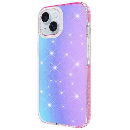 Apple iPhone 15 Kılıf Parlak Renk Geçişli Zore Velle Kapak Mor