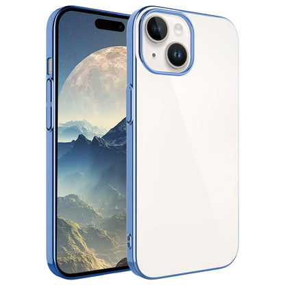 Apple iPhone 15 Kılıf Sert PC Renkli Çerçeveli Zore Riksos Kapak Koyu Gri