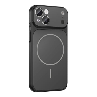 Apple iPhone 15 Kılıf Zore M-Safe Şarj Özellikli Kamera Korumalı Formen Kapak Gri