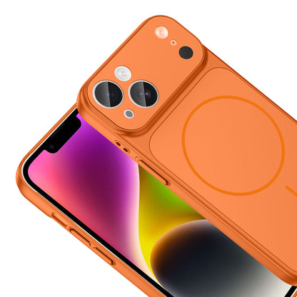 Apple iPhone 15 Kılıf Zore M-Safe Şarj Özellikli Kamera Korumalı Formen Kapak Gold