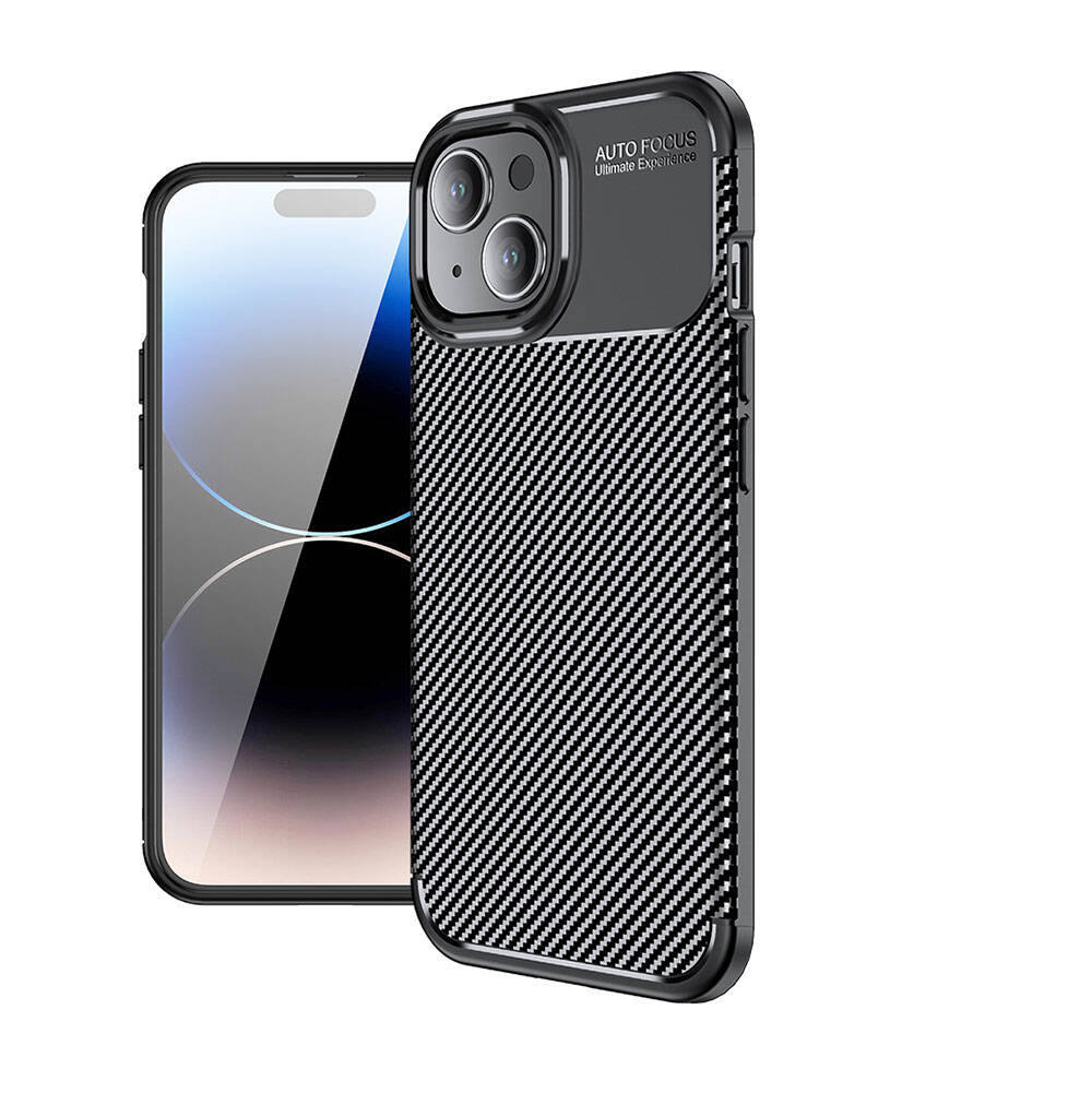 Apple iPhone 15 Kılıf Zore Negro Silikon Kapak Siyah