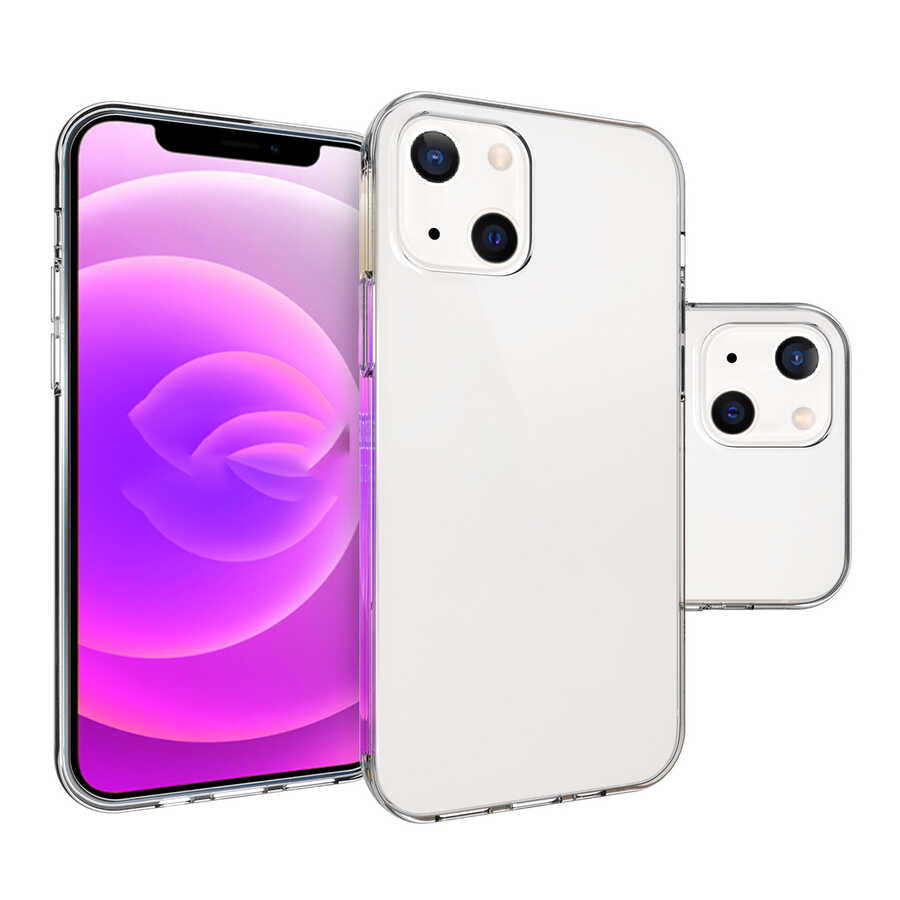 Apple iPhone 15 Kılıf Zore Süper Silikon Kapak Renksiz