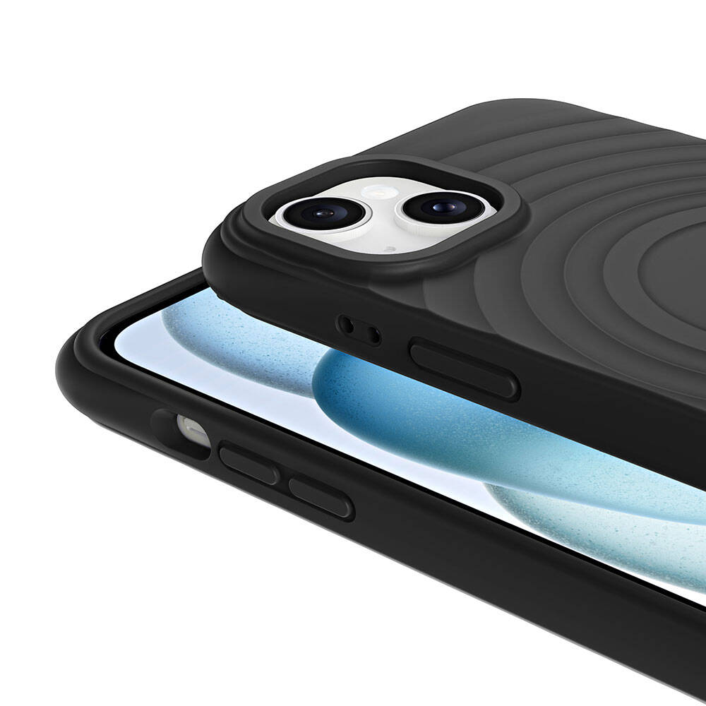 Apple iPhone 15 M-safe Şarj Özellikli Airbagli Mat Görünümlü Zore Hepi Kapak Derin Mor